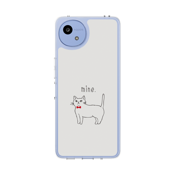 Slim Protection Case［ Bow Tie Cat - White ］