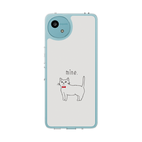 Slim Protection Case［ Bow Tie Cat - White ］