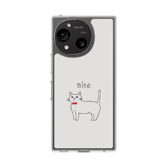 Slim Protection Case［ Bow Tie Cat - White ］