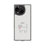 Slim Protection Case［ Bow Tie Cat - White ］