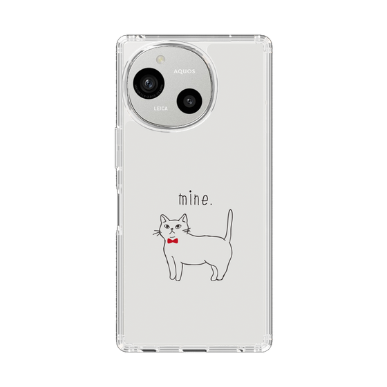 Slim Protection Case［ Bow Tie Cat - White ］