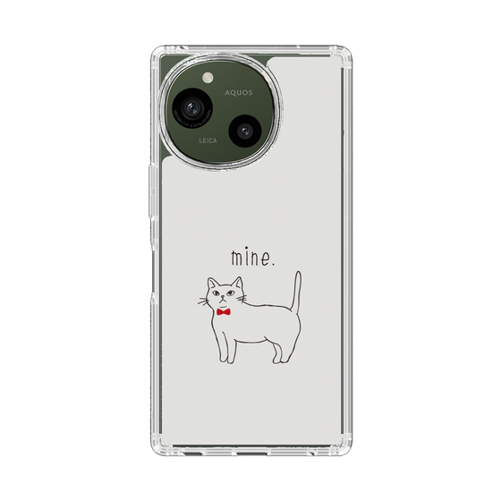 Slim Protection Case［ Bow Tie Cat - White ］