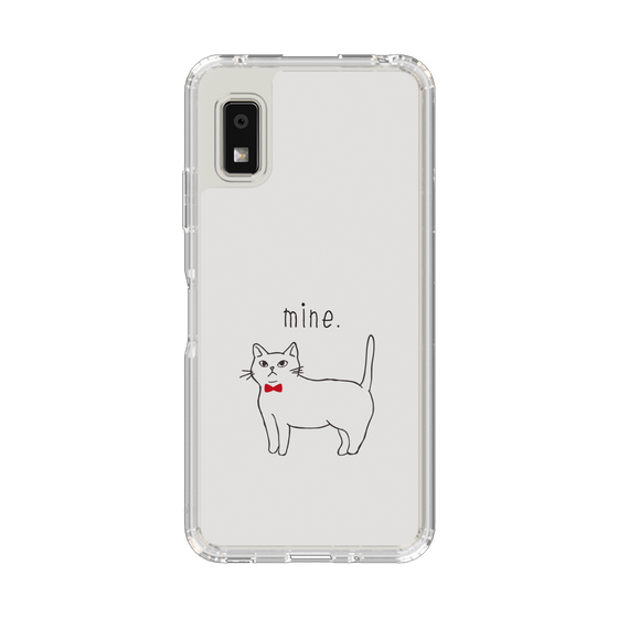 Slim Protection Case［ Bow Tie Cat - White ］
