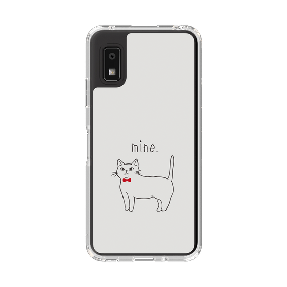 Slim Protection Case［ Bow Tie Cat - White ］