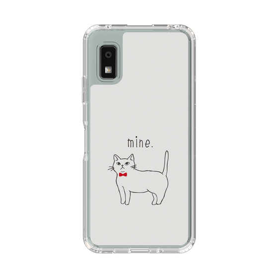 Slim Protection Case［ Bow Tie Cat - White ］