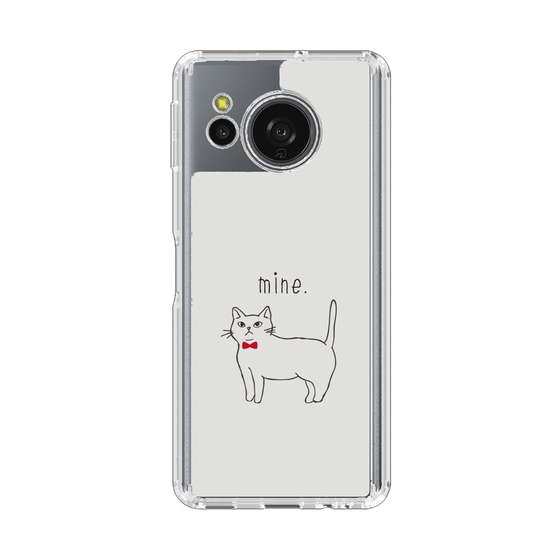 Slim Protection Case［ Bow Tie Cat - White ］
