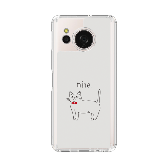 Slim Protection Case［ Bow Tie Cat - White ］