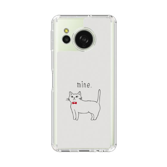 Slim Protection Case［ Bow Tie Cat - White ］