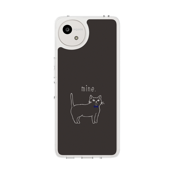 Slim Protection Case［ Bow Tie Cat - Black ］