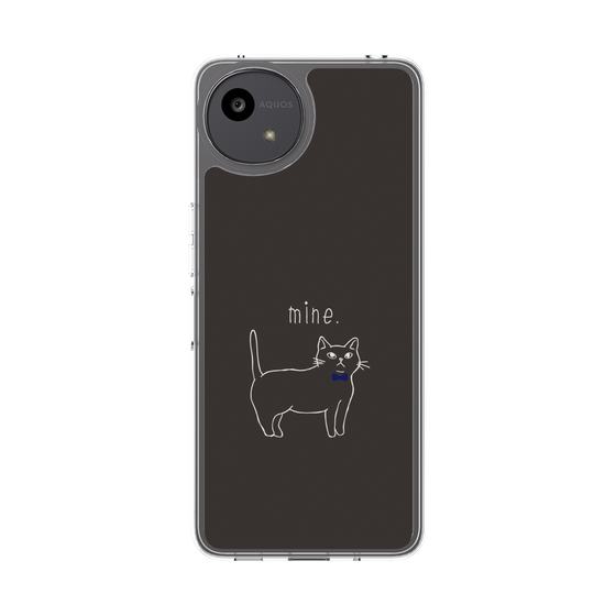 Slim Protection Case［ Bow Tie Cat - Black ］