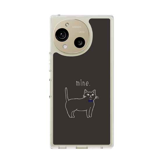 Slim Protection Case［ Bow Tie Cat - Black ］