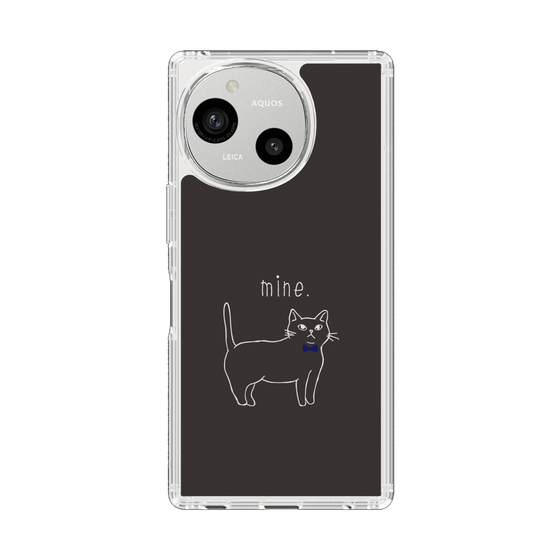 Slim Protection Case［ Bow Tie Cat - Black ］