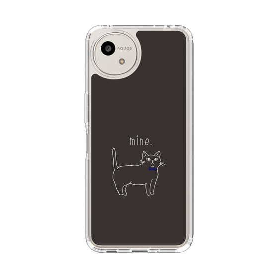 Slim Protection Case［ Bow Tie Cat - Black ］