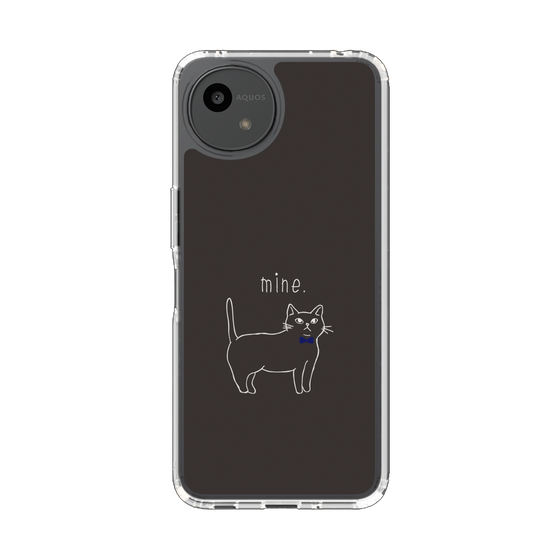 Slim Protection Case［ Bow Tie Cat - Black ］