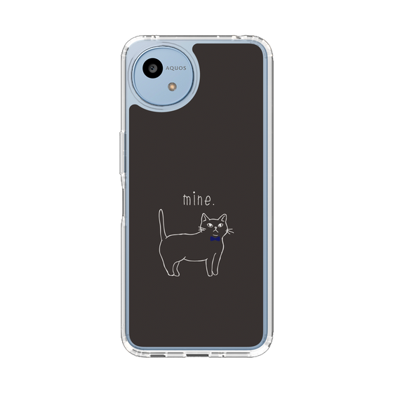 Slim Protection Case［ Bow Tie Cat - Black ］