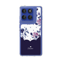 Slim Protection Case［ Twin Dot Flower - Navy ］