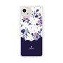 Slim Protection Case［ Twin Dot Flower - Navy ］