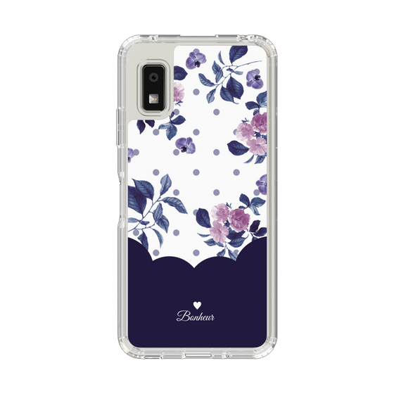 Slim Protection Case［ Twin Dot Flower - Navy ］