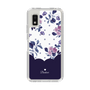 Slim Protection Case［ Twin Dot Flower - Navy ］