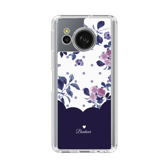 Slim Protection Case［ Twin Dot Flower - Navy ］