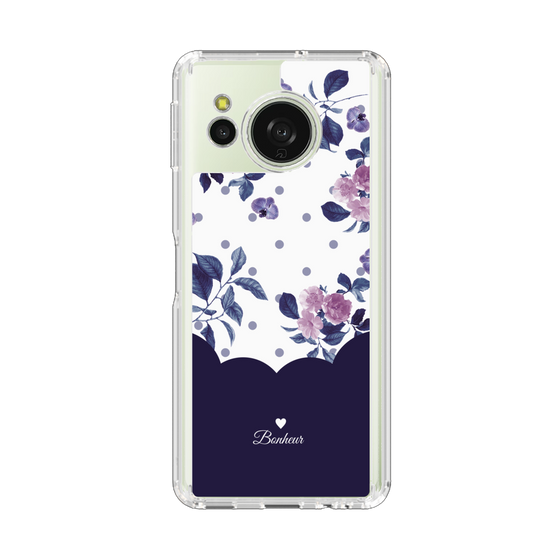 Slim Protection Case［ Twin Dot Flower - Navy ］