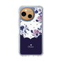 Slim Protection Case［ Twin Dot Flower - Navy ］