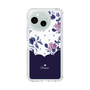 Slim Protection Case［ Twin Dot Flower - Navy ］