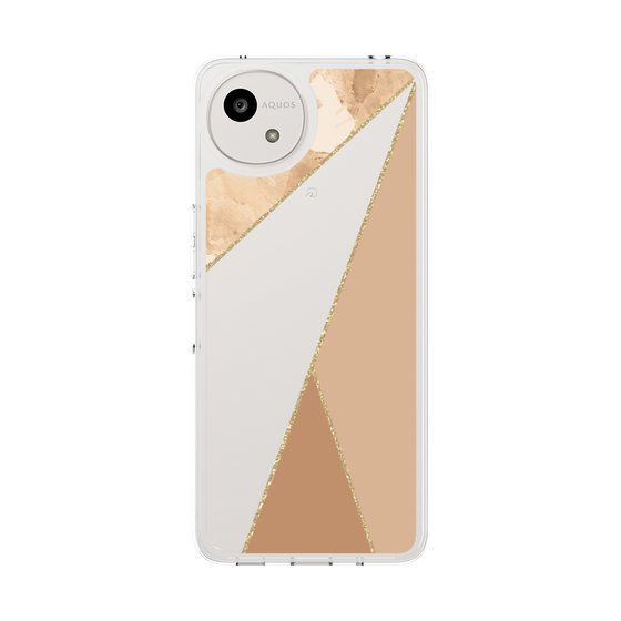 Slim Protection Case［ Marble Triangle Palette - Beige ］