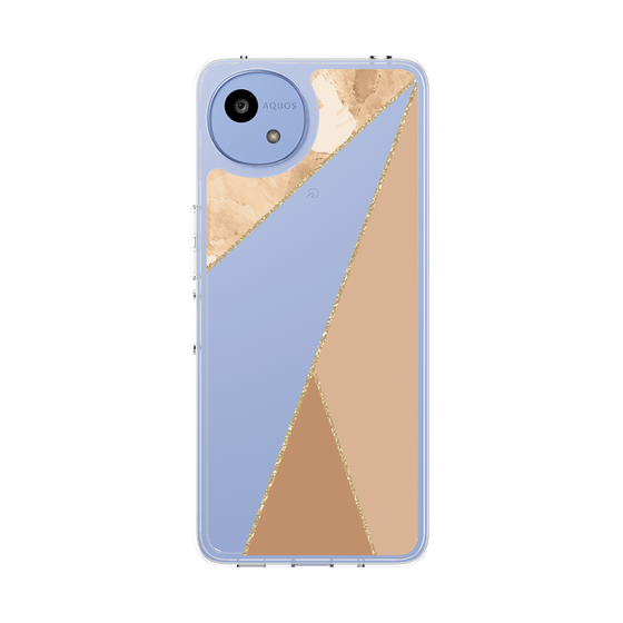 Slim Protection Case［ Marble Triangle Palette - Beige ］