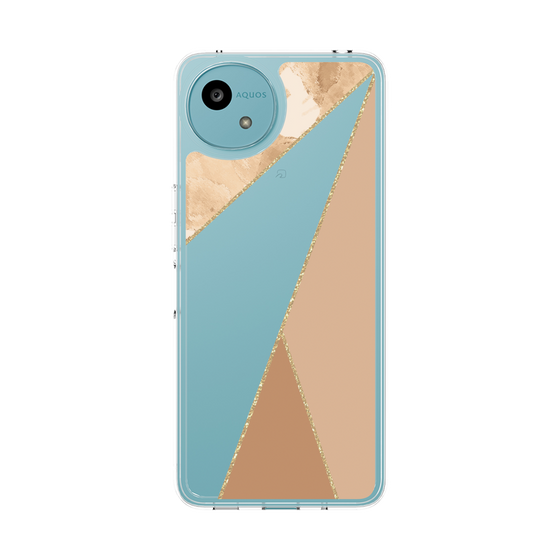Slim Protection Case［ Marble Triangle Palette - Beige ］