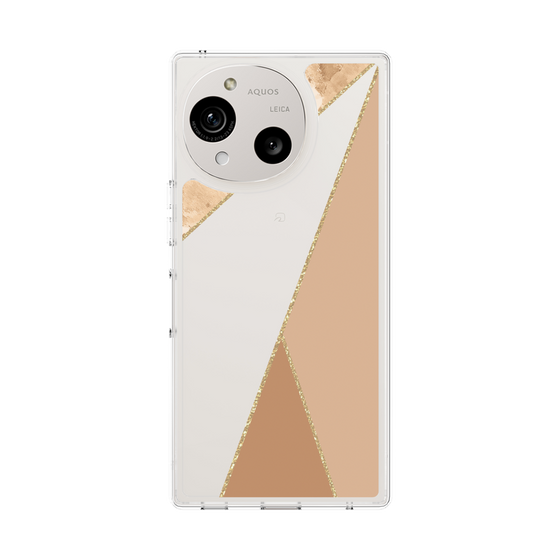 Slim Protection Case［ Marble Triangle Palette - Beige ］