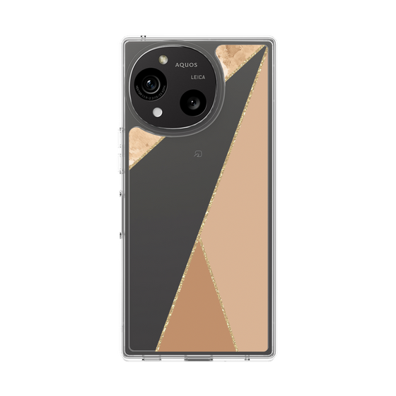 Slim Protection Case［ Marble Triangle Palette - Beige ］
