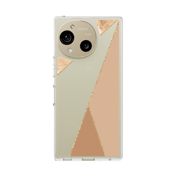 Slim Protection Case［ Marble Triangle Palette - Beige ］