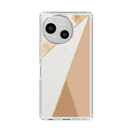 Slim Protection Case［ Marble Triangle Palette - Beige ］