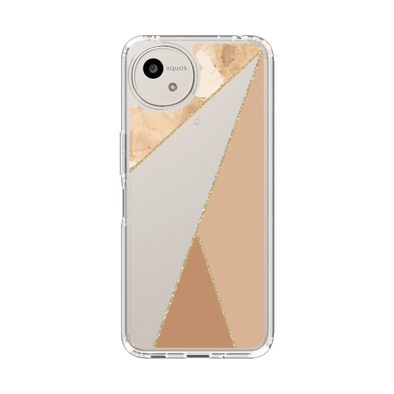 Slim Protection Case［ Marble Triangle Palette - Beige ］
