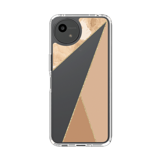 Slim Protection Case［ Marble Triangle Palette - Beige ］