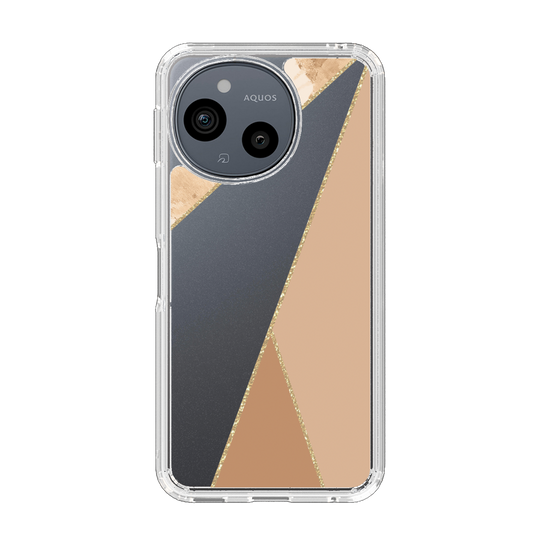 Slim Protection Case［ Marble Triangle Palette - Beige ］