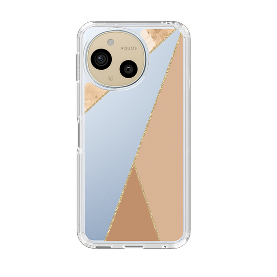 Slim Protection Case［ Marble Triangle Palette - Beige ］