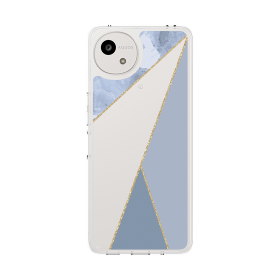 Slim Protection Case［ Marble Triangle Palette - Blue ］