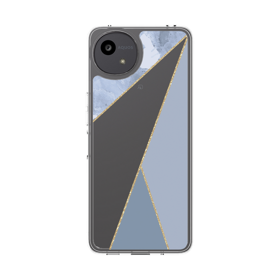 Slim Protection Case［ Marble Triangle Palette - Blue ］