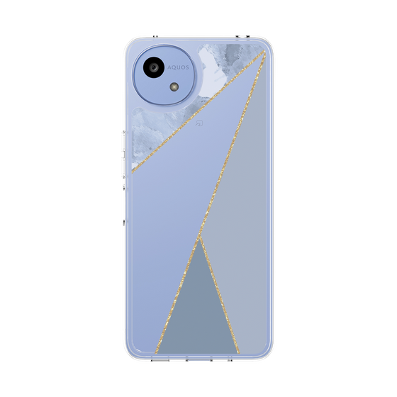 Slim Protection Case［ Marble Triangle Palette - Blue ］