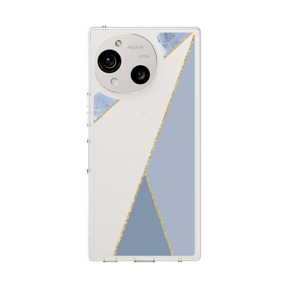 Slim Protection Case［ Marble Triangle Palette - Blue ］