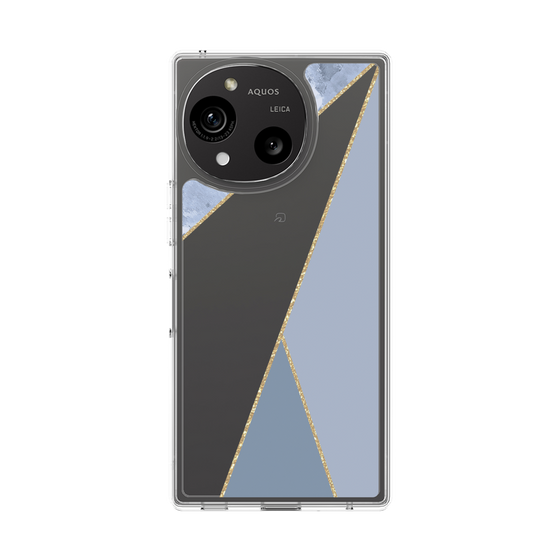 Slim Protection Case［ Marble Triangle Palette - Blue ］