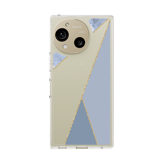 Slim Protection Case［ Marble Triangle Palette - Blue ］