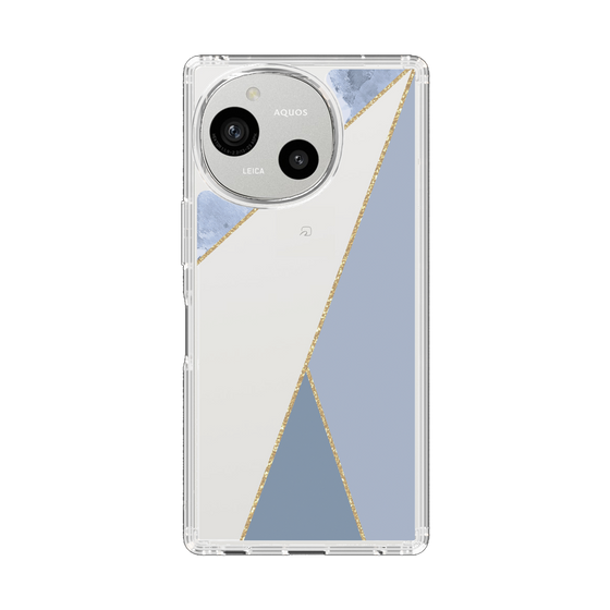 Slim Protection Case［ Marble Triangle Palette - Blue ］