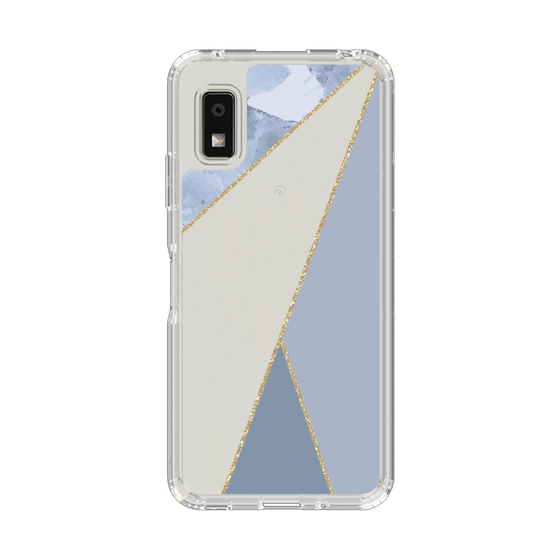 Slim Protection Case［ Marble Triangle Palette - Blue ］