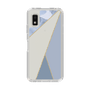 Slim Protection Case［ Marble Triangle Palette - Blue ］