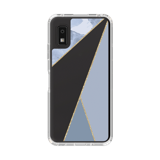 Slim Protection Case［ Marble Triangle Palette - Blue ］