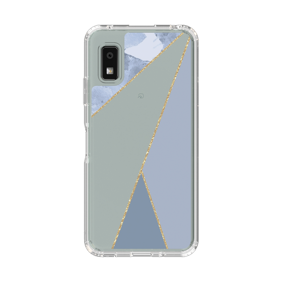 Slim Protection Case［ Marble Triangle Palette - Blue ］