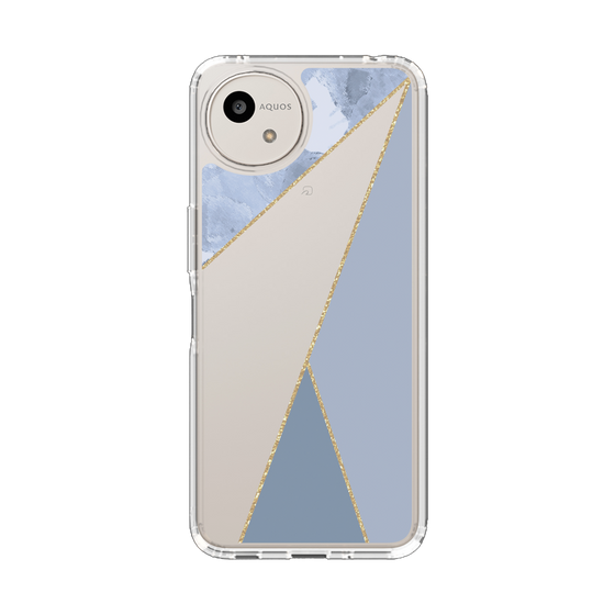 Slim Protection Case［ Marble Triangle Palette - Blue ］